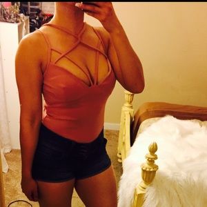 New sz M Strappy bodysuit sz 8